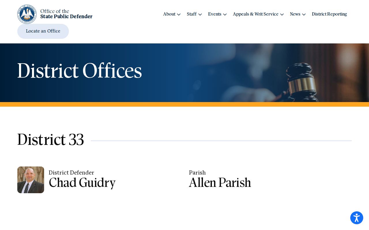 Allen Parish criminal court case public defender courthouse listing